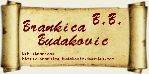Brankica Budaković vizit kartica